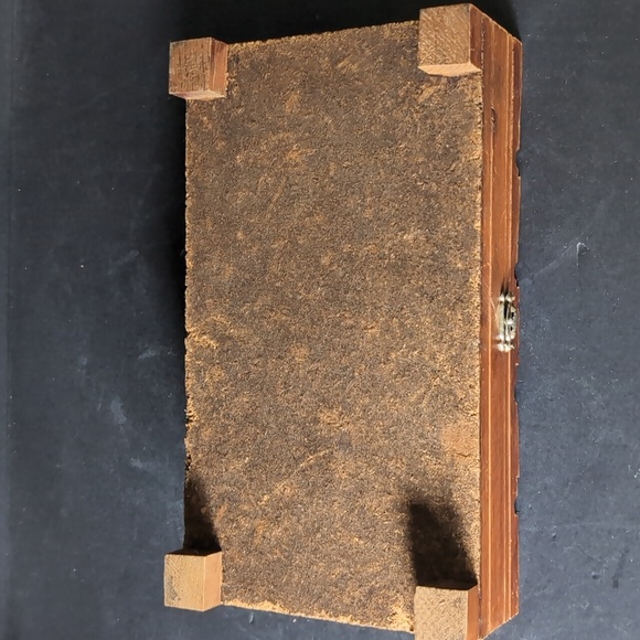 VGT,Mexican Brown Wooden/Tile Decorative Trinket Box. - Picture 8 of 9